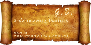 Grünczveig Dominik névjegykártya